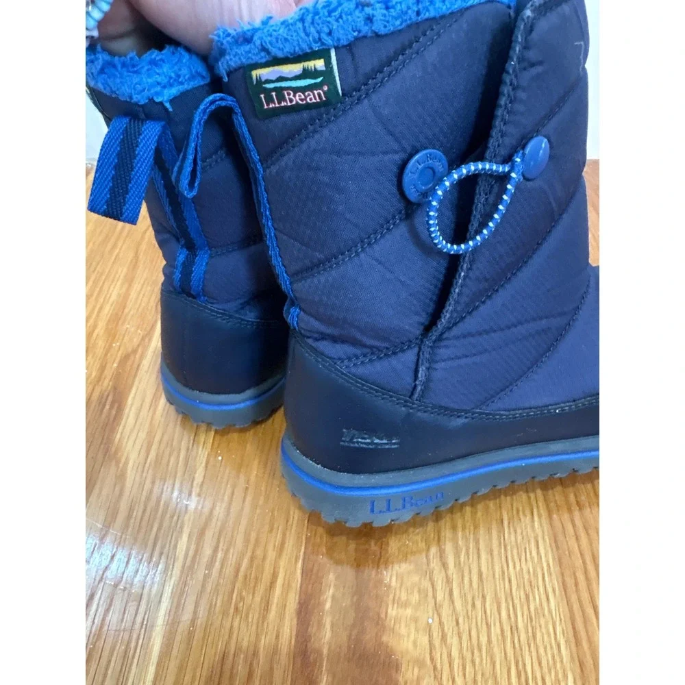 LL Bean Kids Ultralight‎ Primaloft Winter Boots Navy Blue Size 3